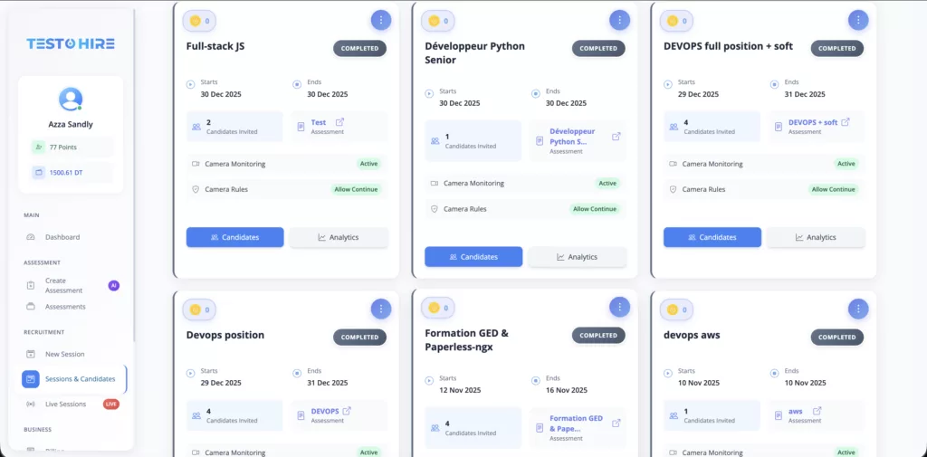 TestoHire screenshot